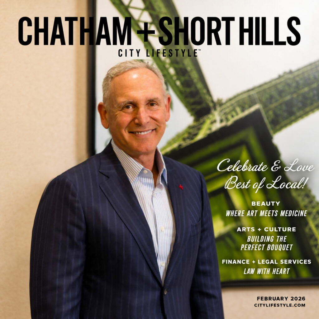 Dr. Scott Spiro on the February 2026 Chatham and Short Hills City Lifestyle cover for Where Art Meets Medicine