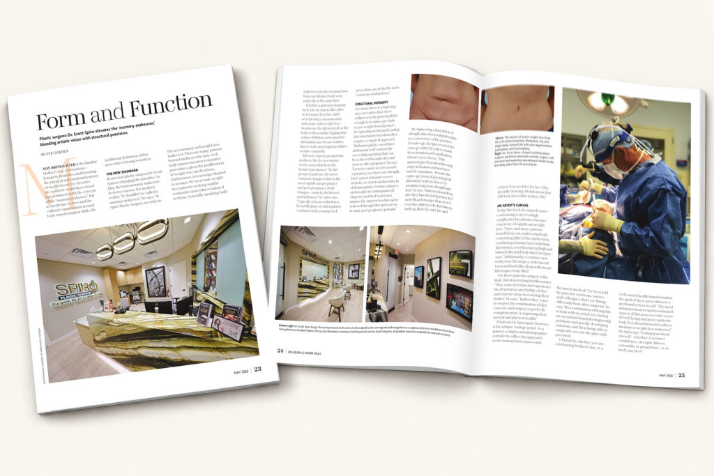 Form and Function feature highlighting Dr. Scott Spiro’s mommy makeover and post-weight-loss body contouring approach