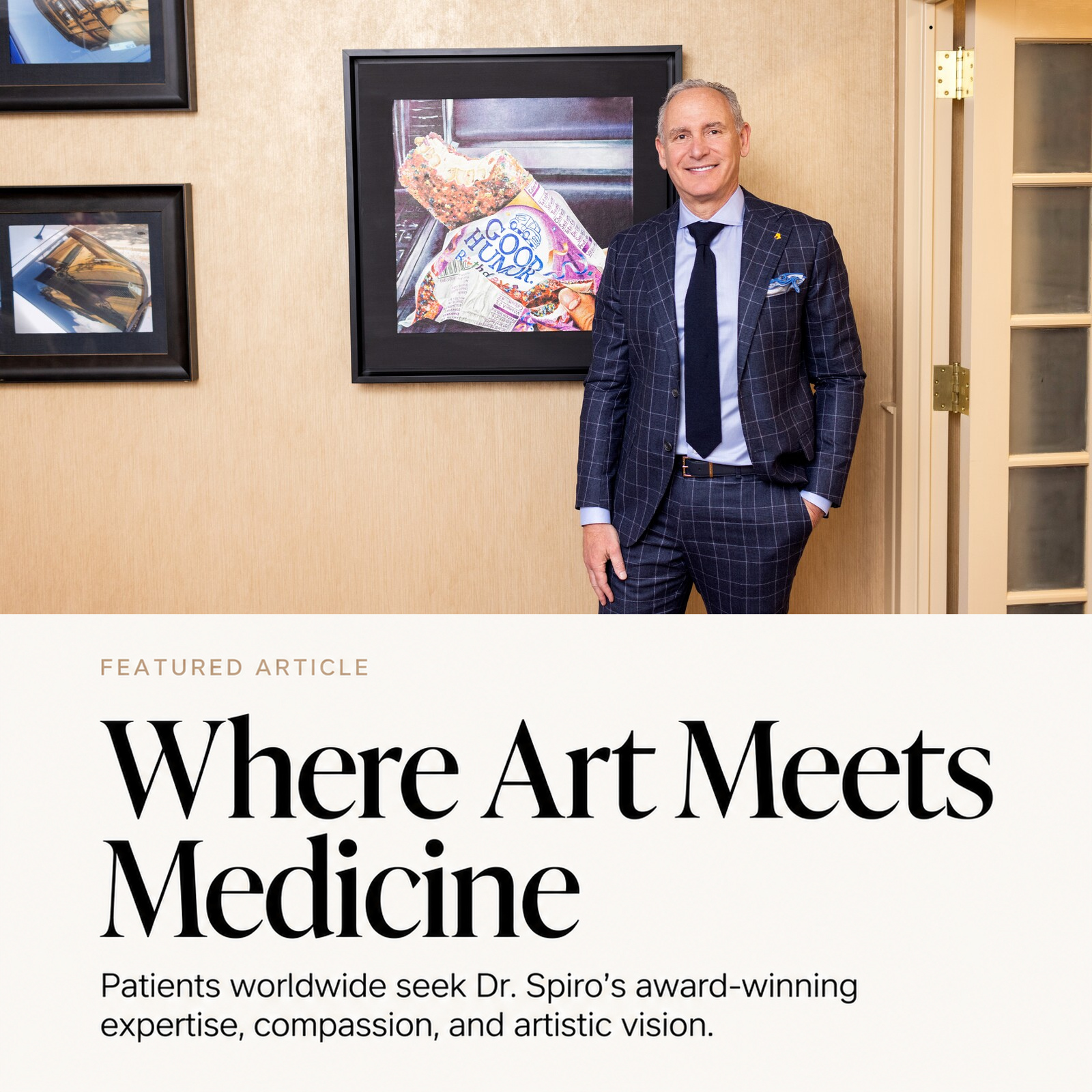 Where Art Meets Medicine City Lifestyle feature highlighting New Jersey plastic surgeon Dr. Scott Spiro